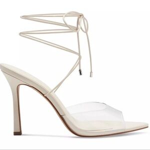 INC lace up clear heels